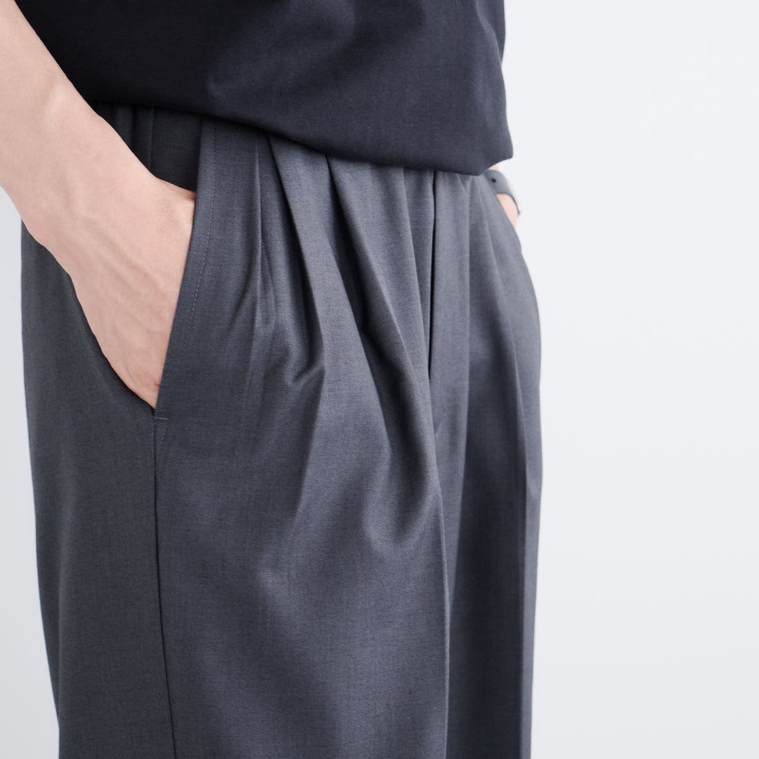 2Tuck Wide Slacks-gray-