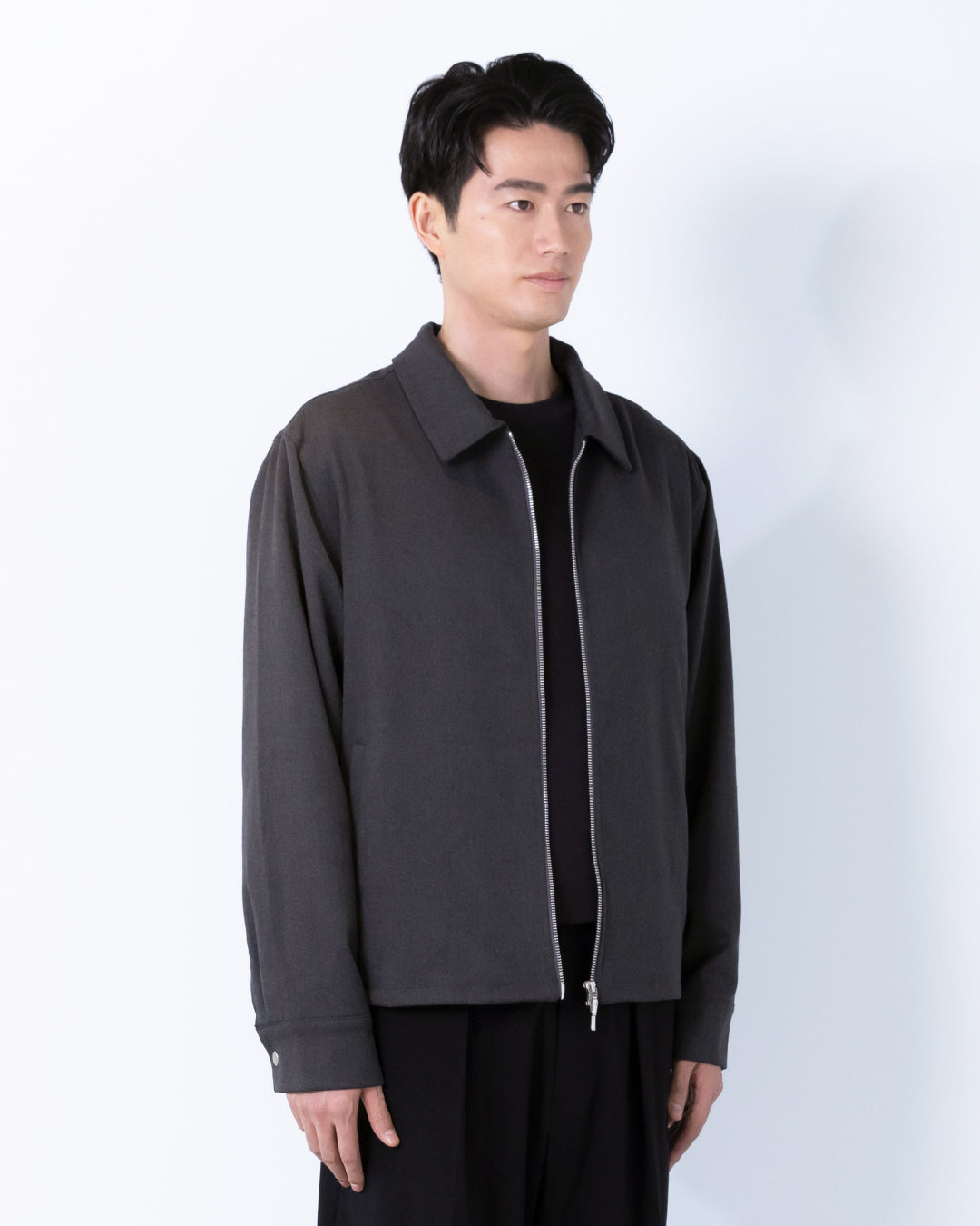 Double Zip Drizzler Jacket -gray-