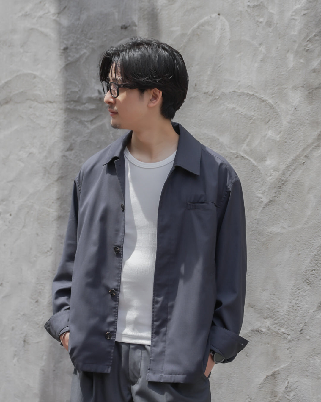 Pack Tank Top -white×charcoal-