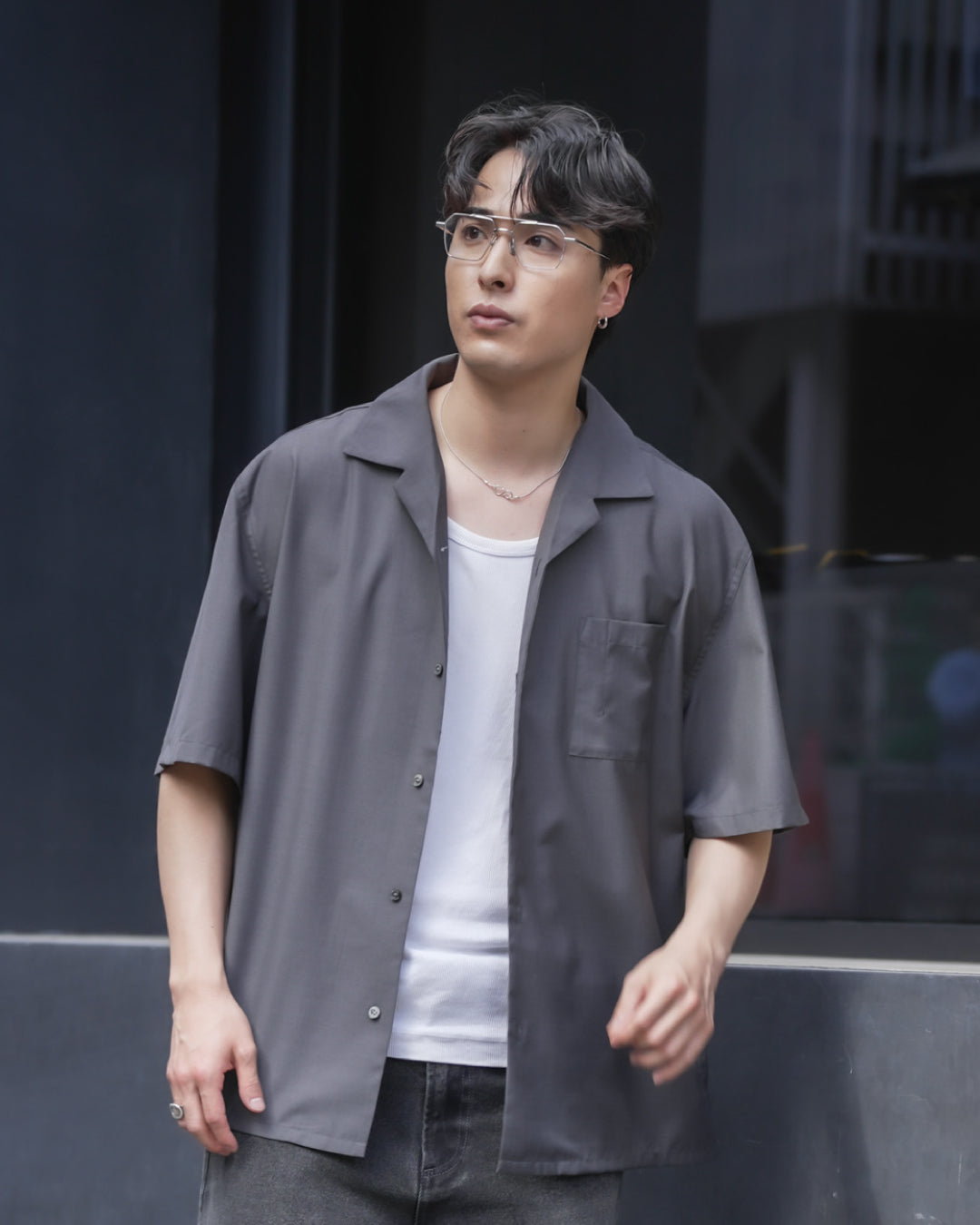 Pack Tank Top -white×black-