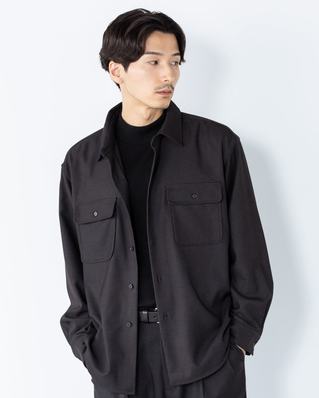 Wool Touch CPO Jacket -dark gray-