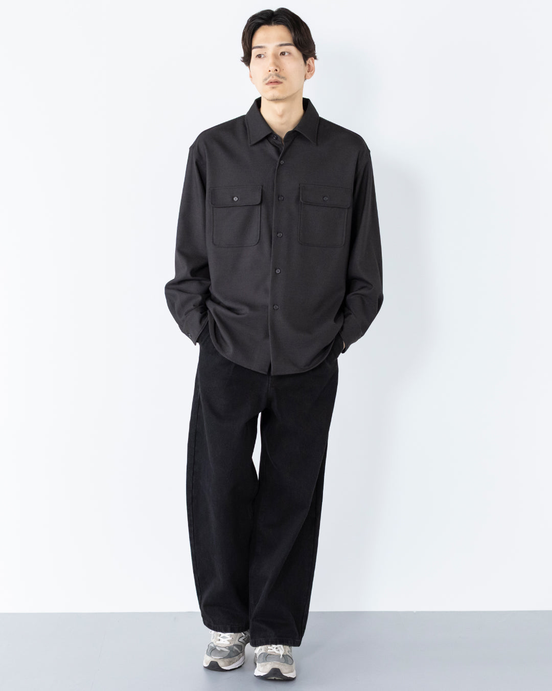 Wool Touch CPO Jacket -dark gray-