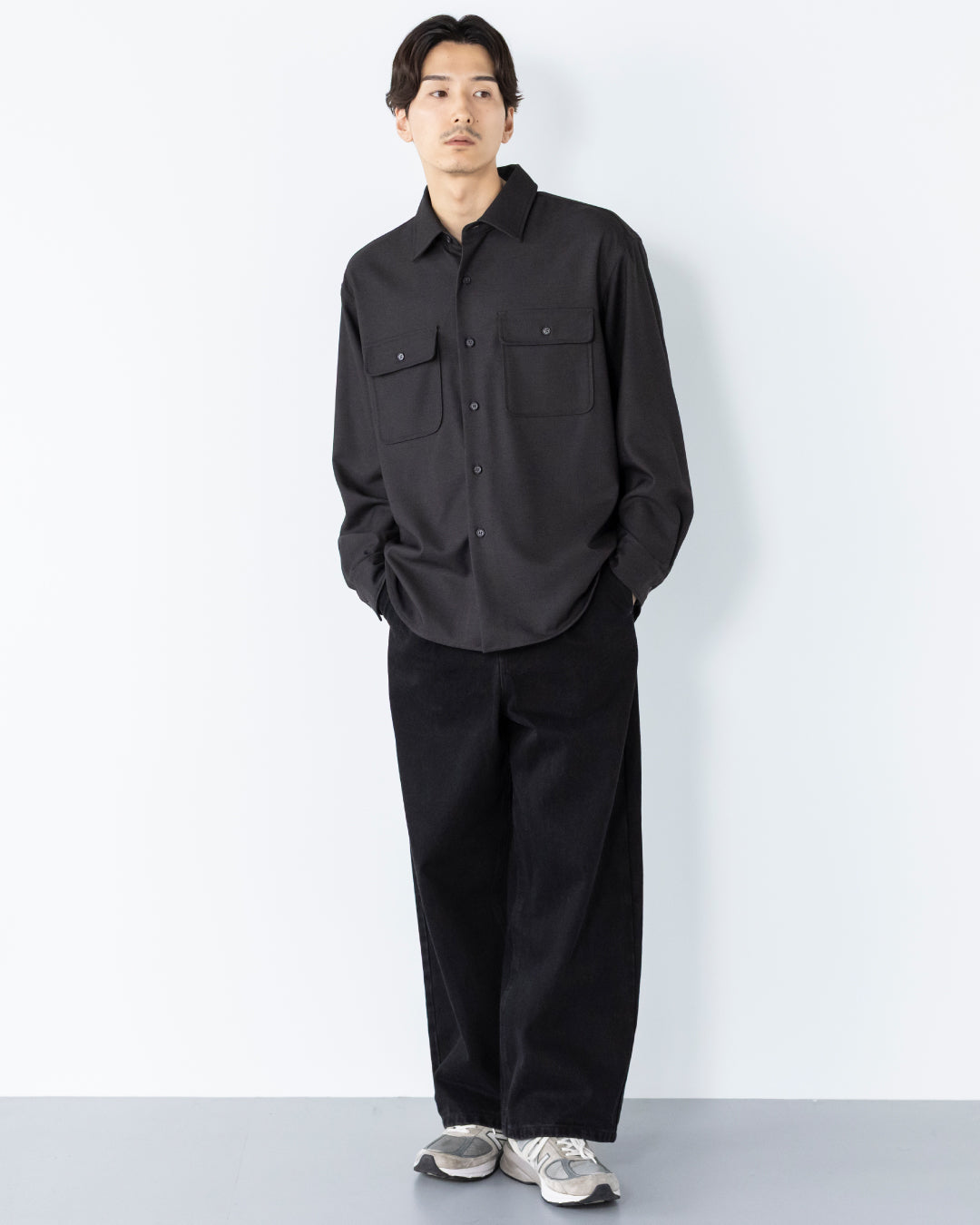 Wool Touch CPO Jacket -dark gray-