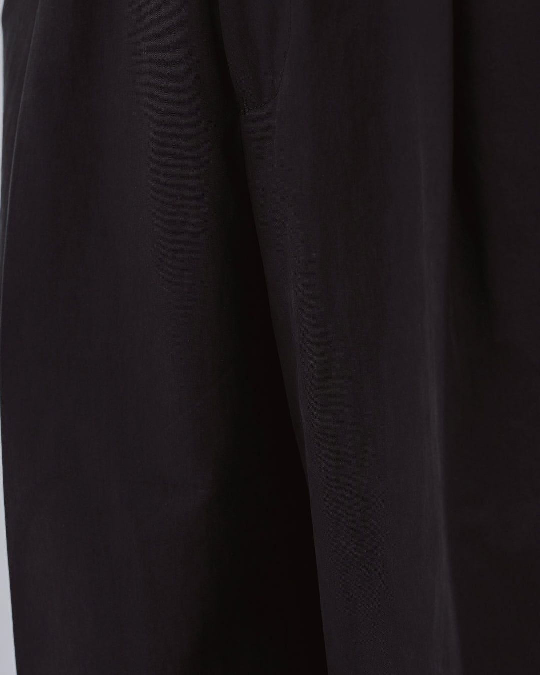 Cotton×Nylon Wide Pants -black-