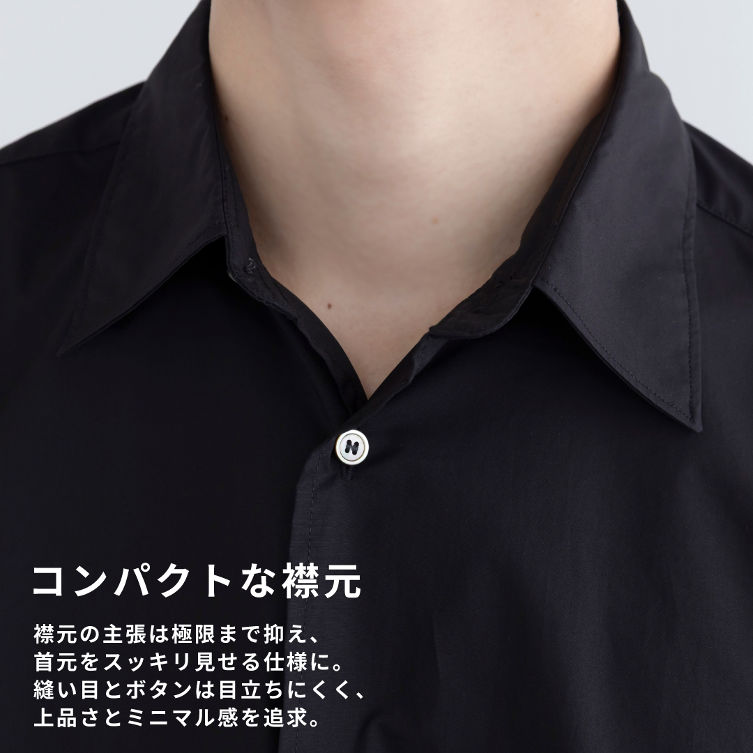 Relaxed Fit L/S Shirt -black-