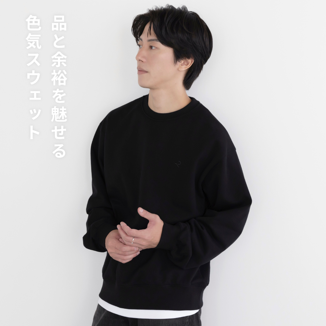Crewneck Sweat Shirts -black-