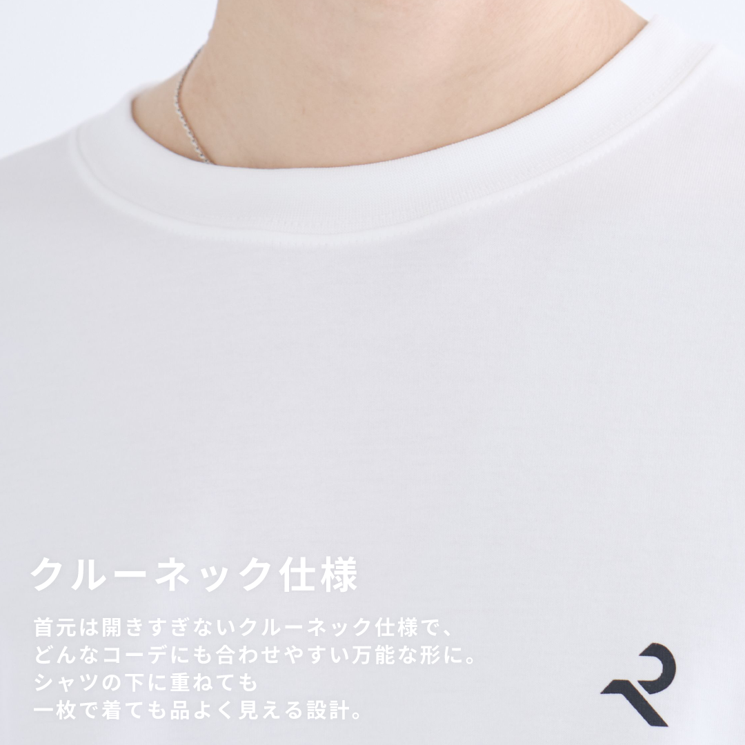 L/S Tee "WAVE" -white-