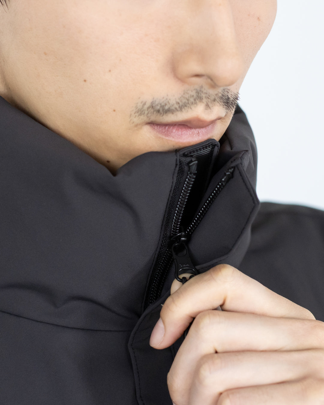 Washable Padded Blouson -black-