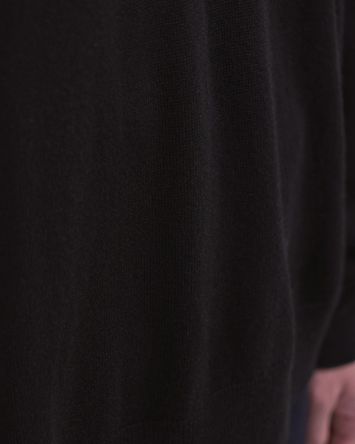 Wholegarment L/S Knit Polo -black-