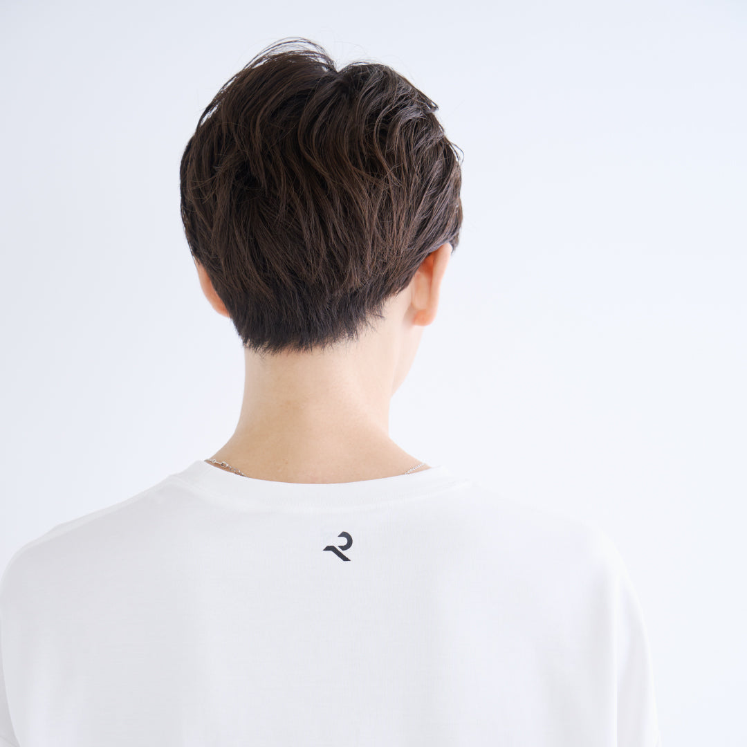 L/S Tee "WAVE" -white-