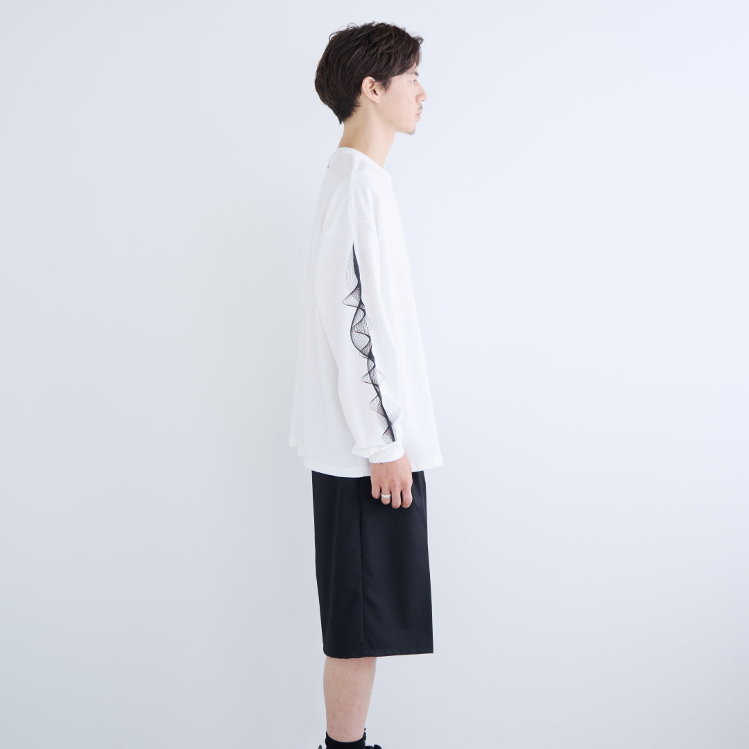 L/S Tee "WAVE" -white-