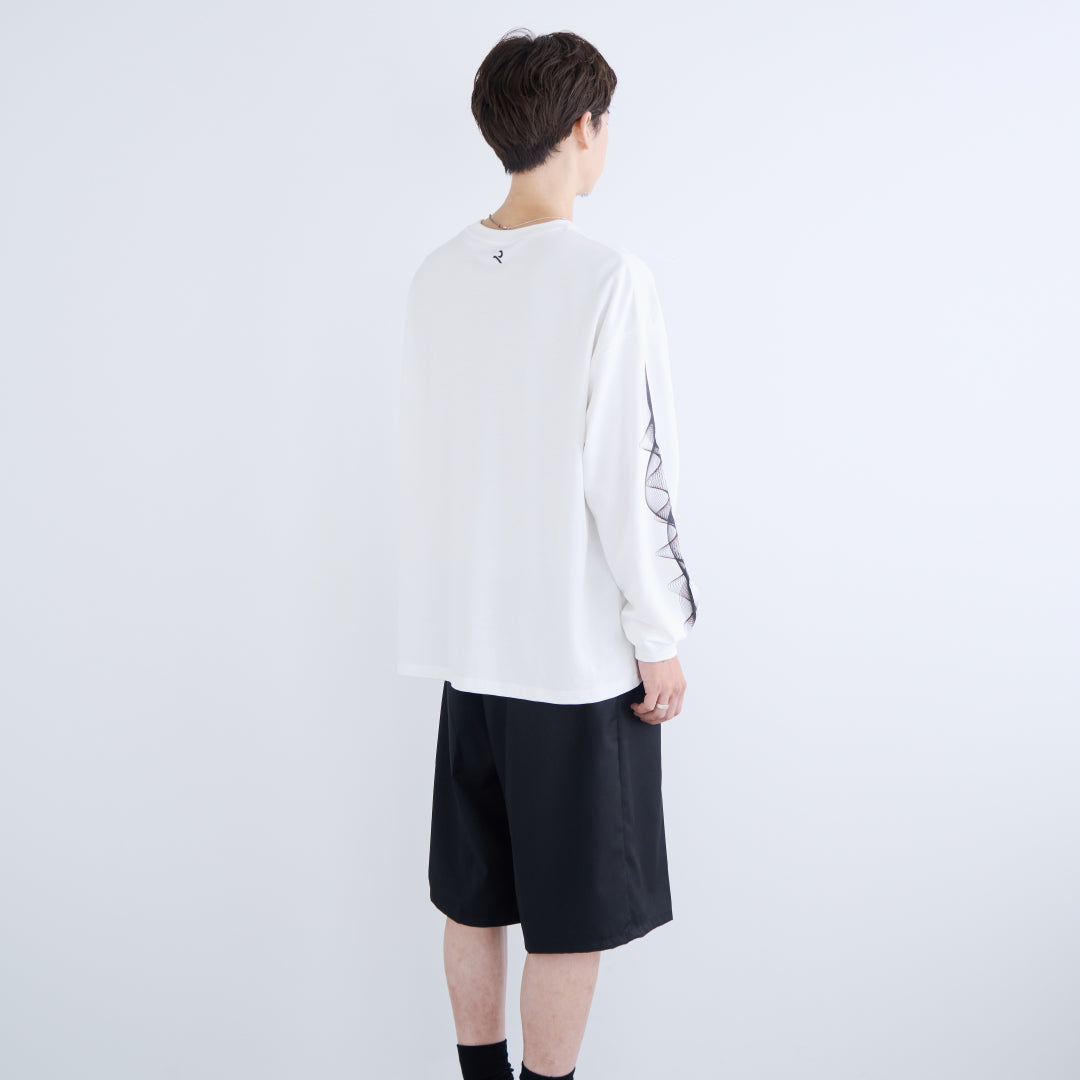L/S Tee "WAVE" -white-