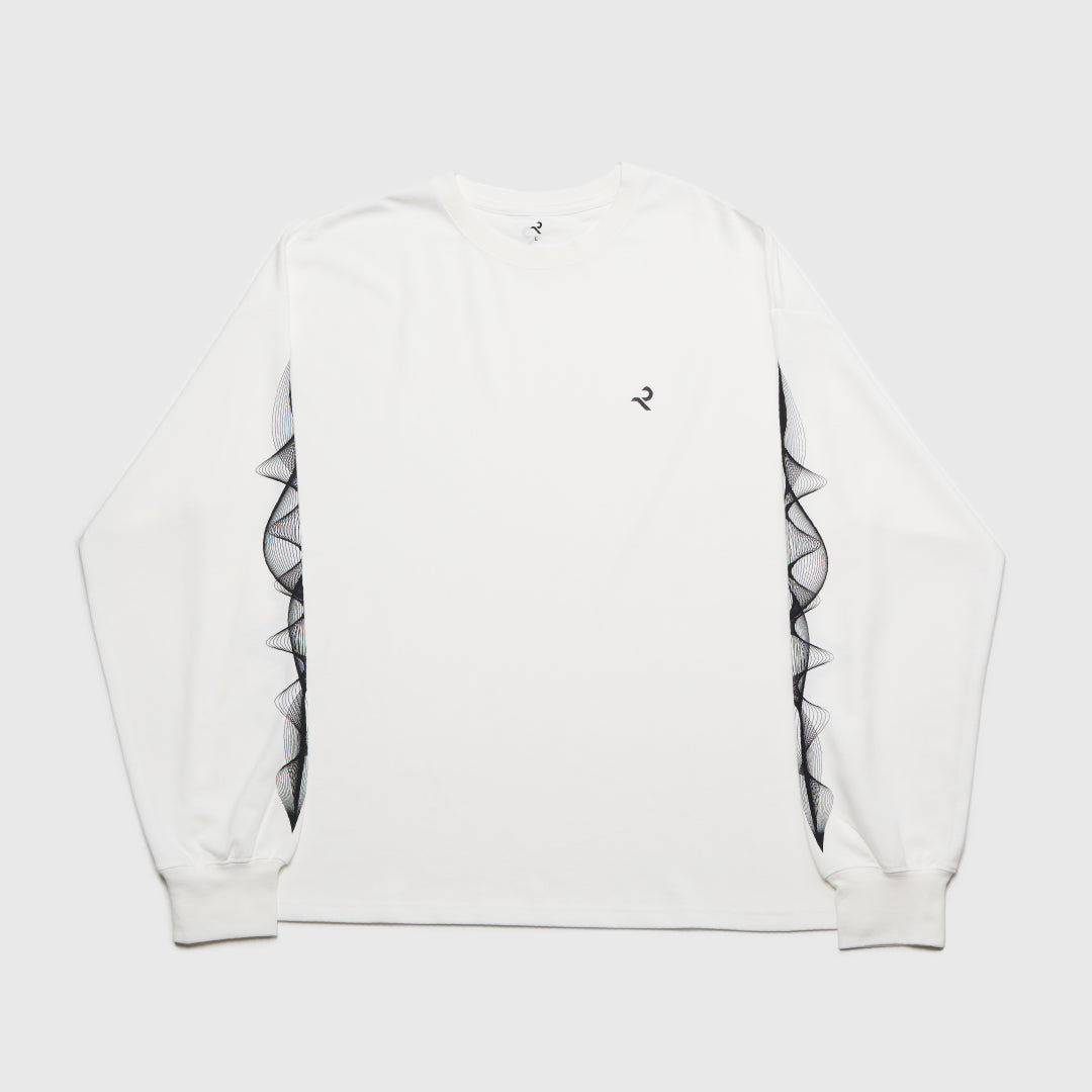 L/S Tee "WAVE" -white-