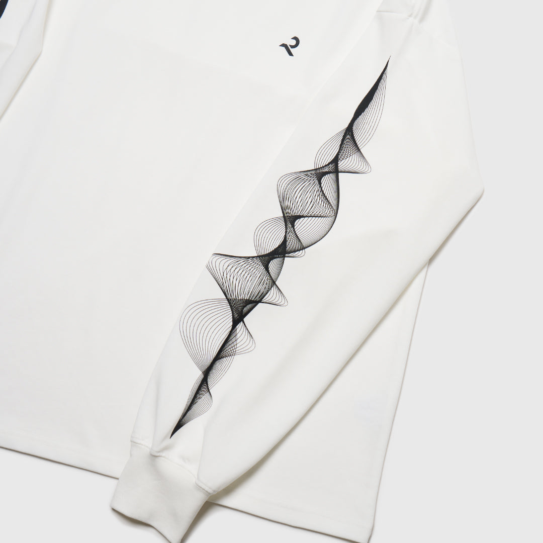 L/S Tee "WAVE" -white-