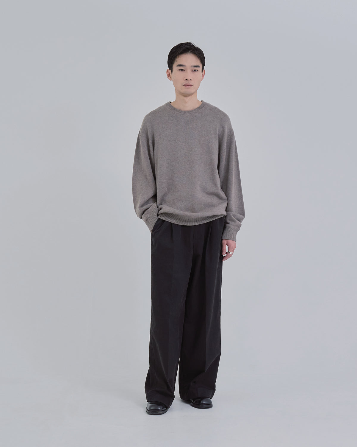Sweat Touch Crew Neck Knit -ivory-(8)