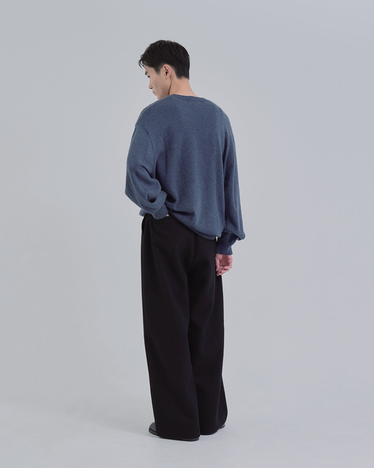 Sweat Touch Crew Neck Knit -blue-(8)