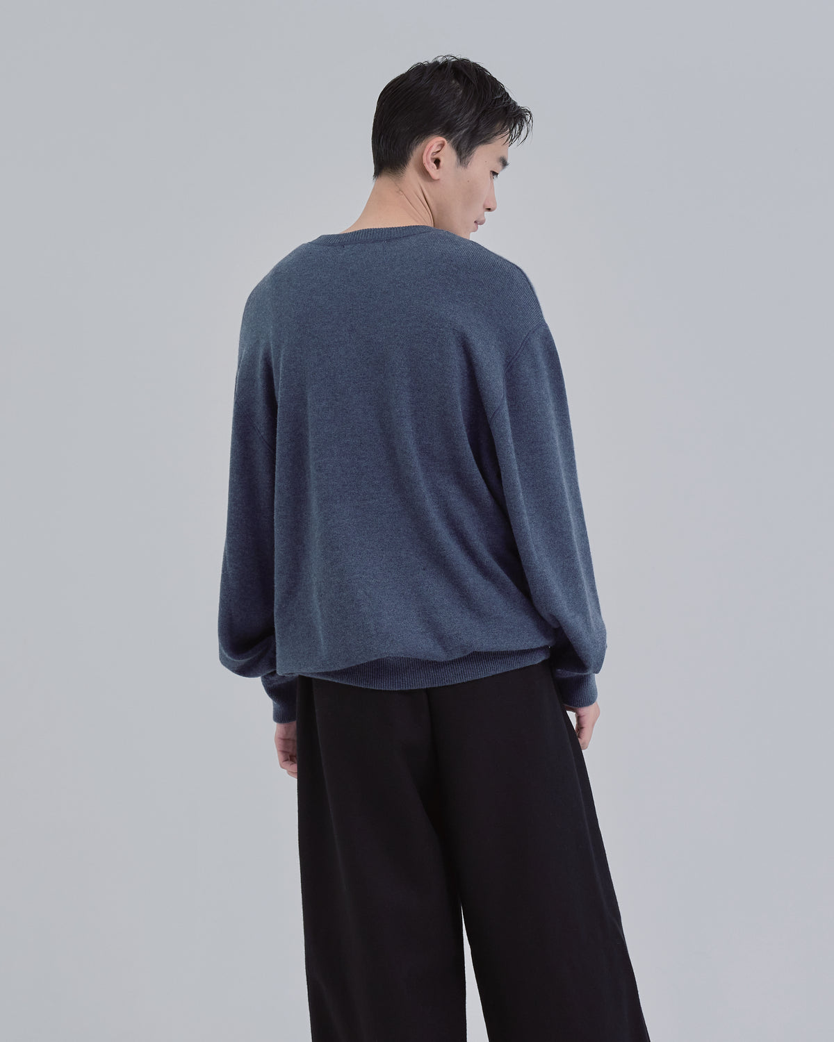 Sweat Touch Crew Neck Knit -blue-(9)