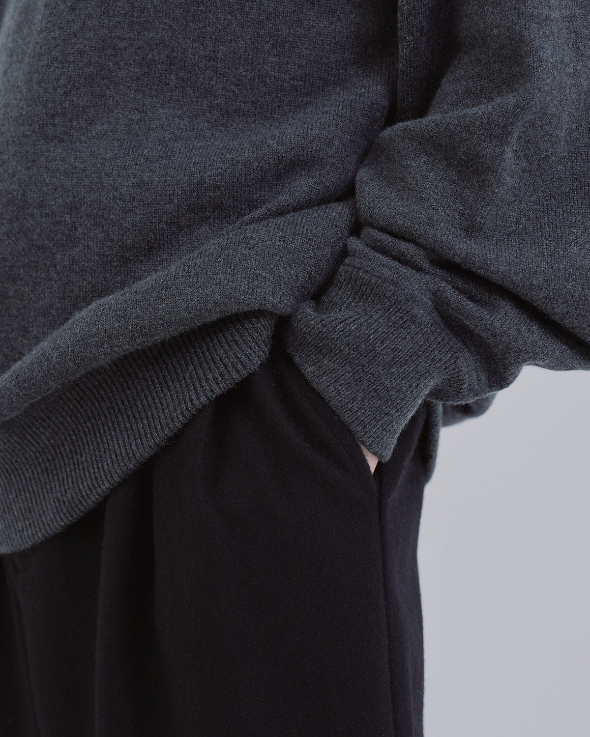 Sweat Touch Crew Neck Knit -gray-(6)