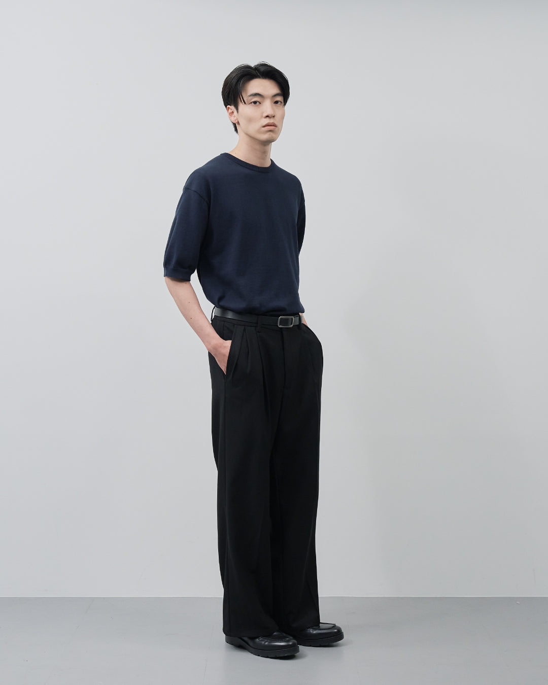 S/S Dry Knit Tee -black-