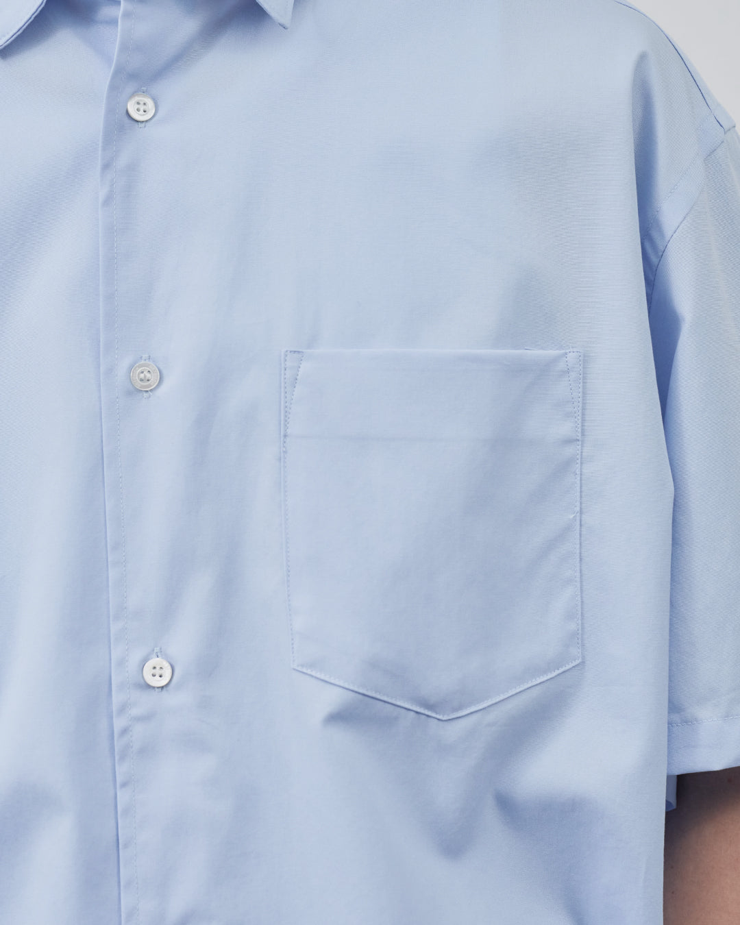 Relaxed Fit S/S Regular Collar Shirt -saxe blue-