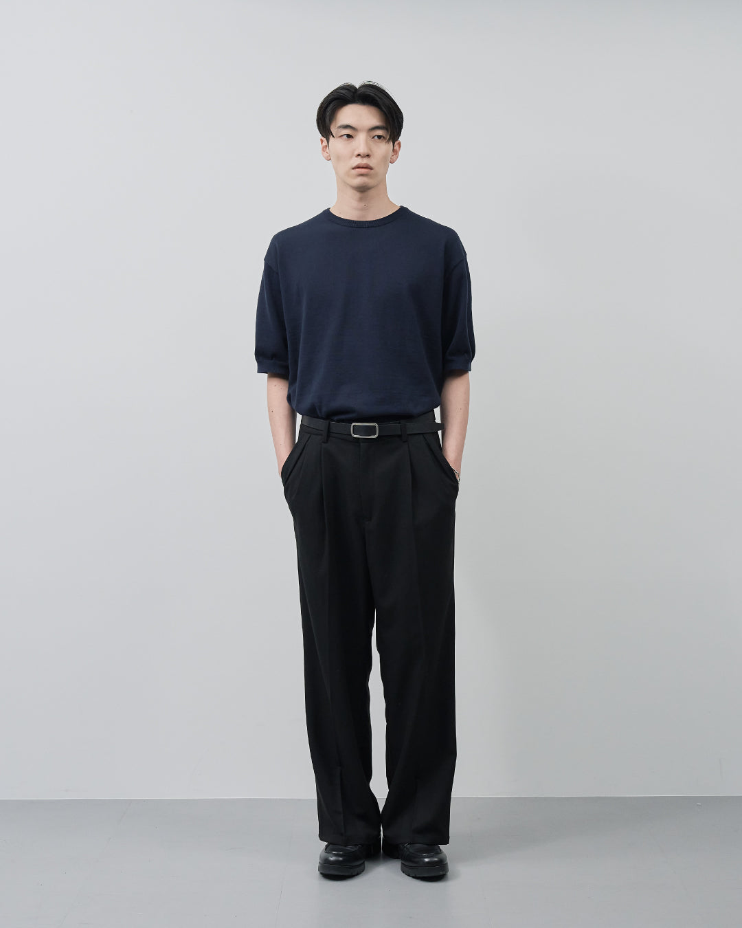 S/S Dry Knit Tee -black-