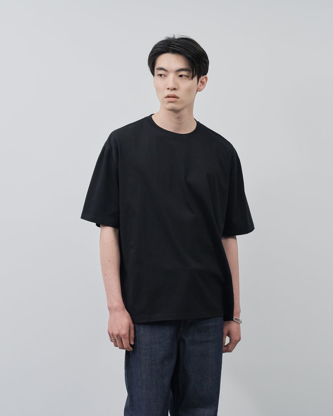 Pack S/S Tee -charcoal×black-