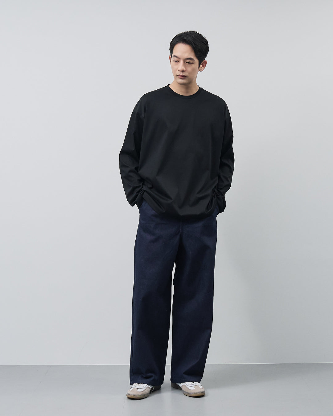 ARBINI Cotton L/S Tee -black-
