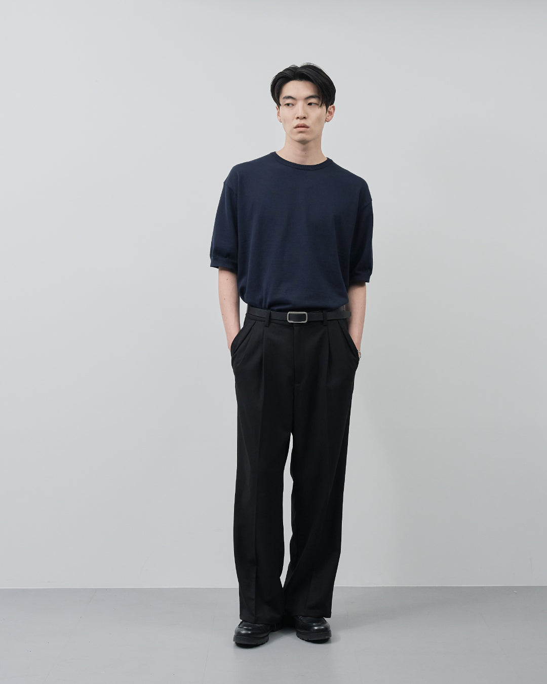 S/S Dry Knit Tee -black-