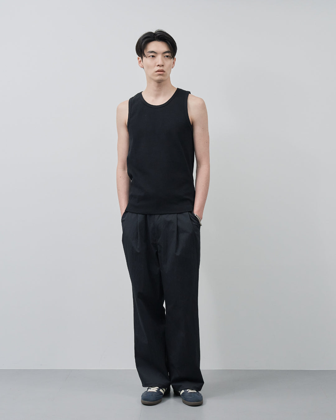 Pack Tank Top -white×black-