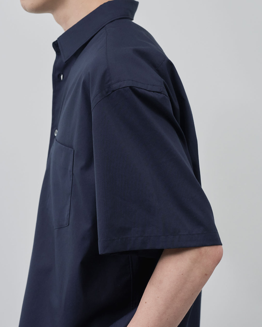 Relaxed Fit S/S Regular Collar Shirt -navy-