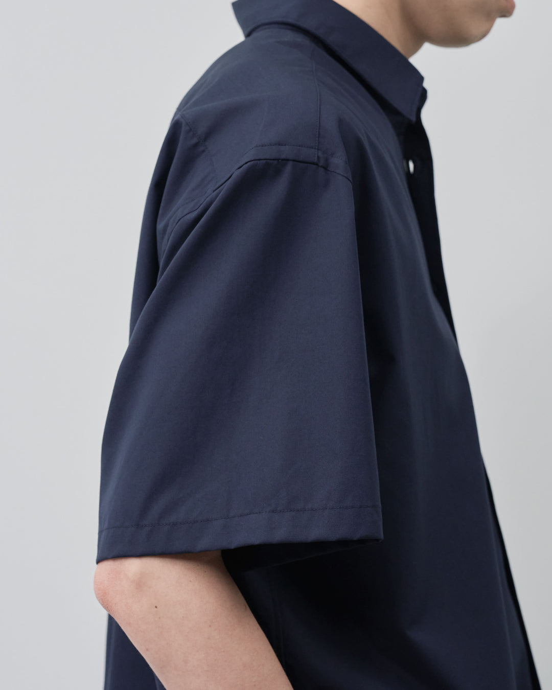 Relaxed Fit S/S Regular Collar Shirt -navy-