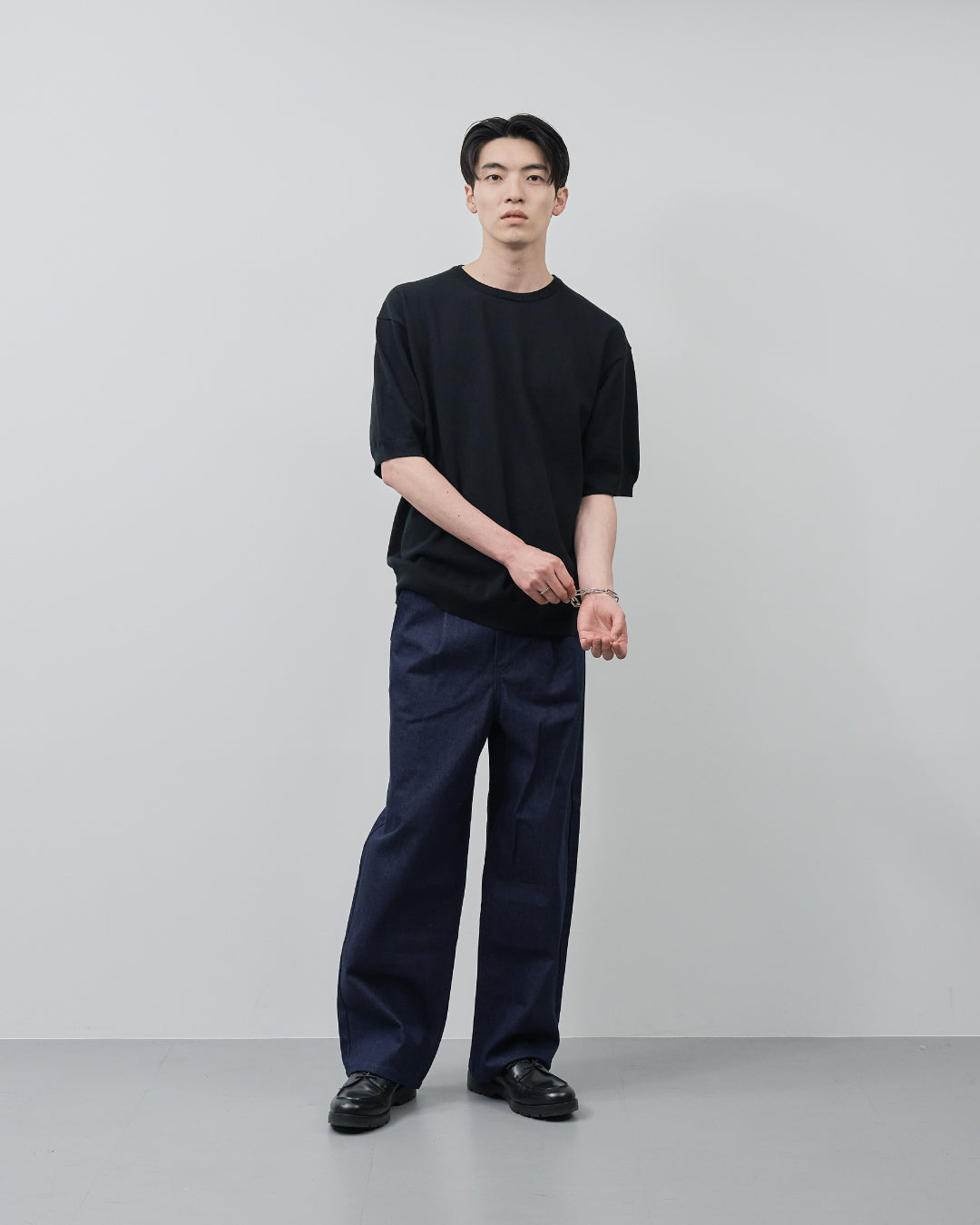 S/S Dry Knit Tee -black-