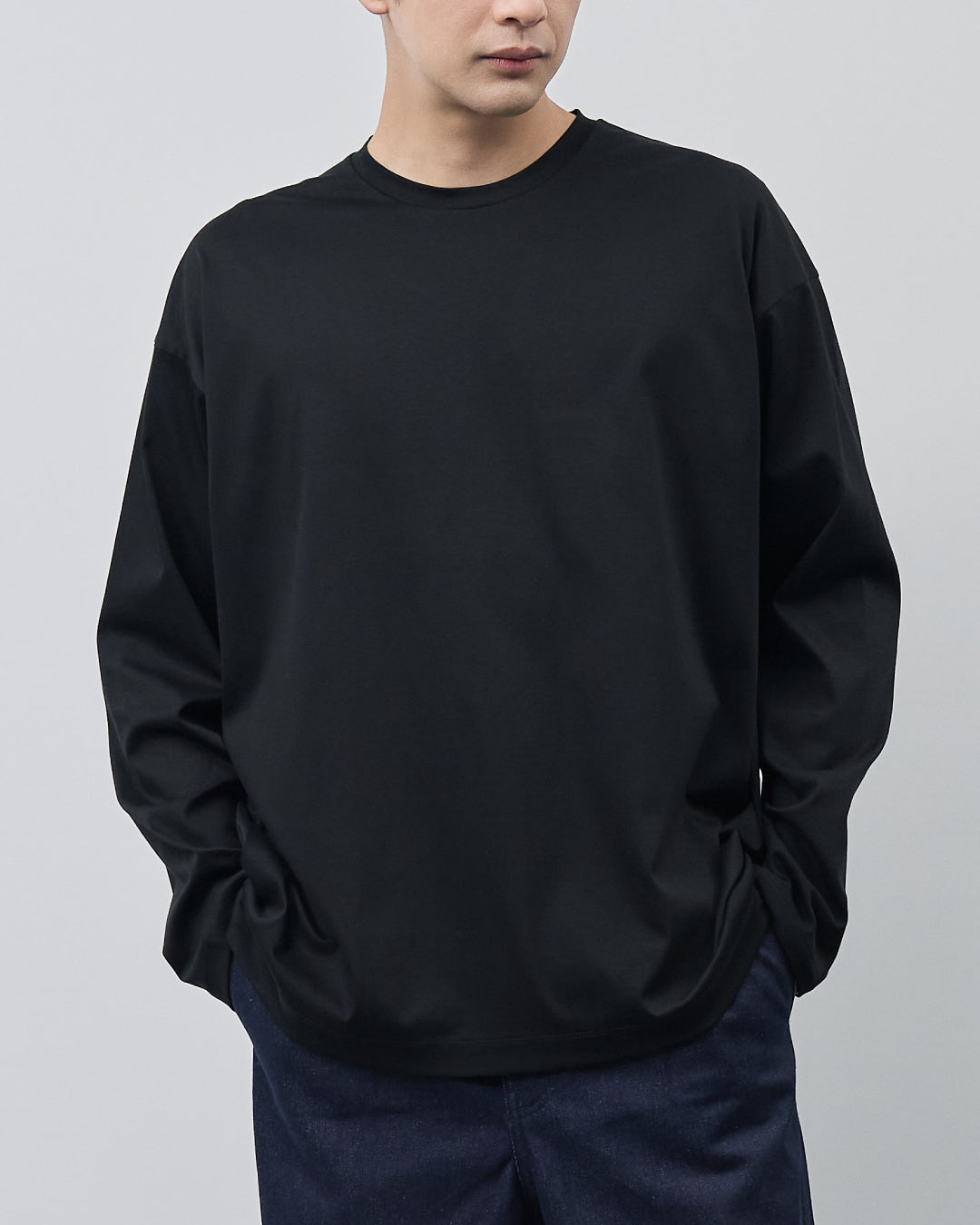 ARBINI Cotton L/S Tee -black-