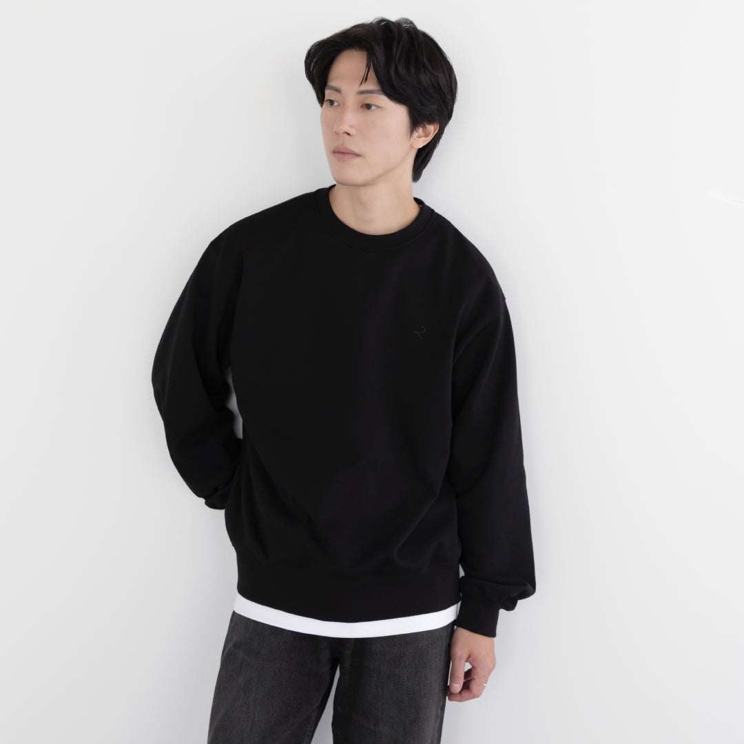Crewneck Sweat Shirts -black-