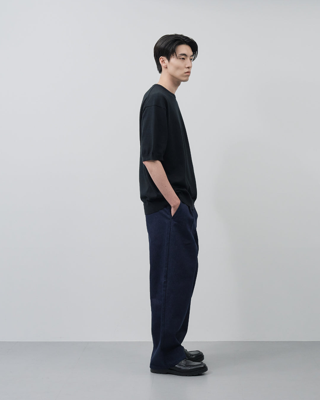 S/S Dry Knit Tee -black-