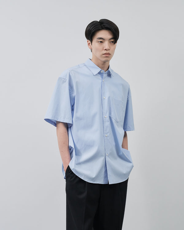 Relaxed Fit S/S Regular Collar Shirt -saxe blue-
