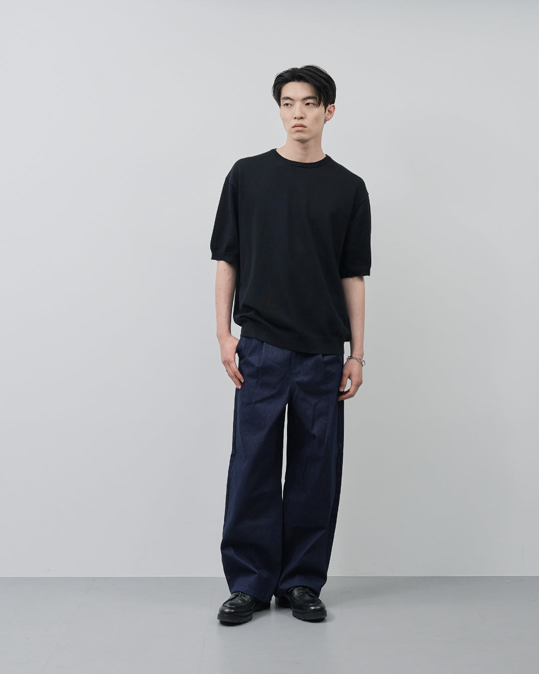 S/S Dry Knit Tee -black-