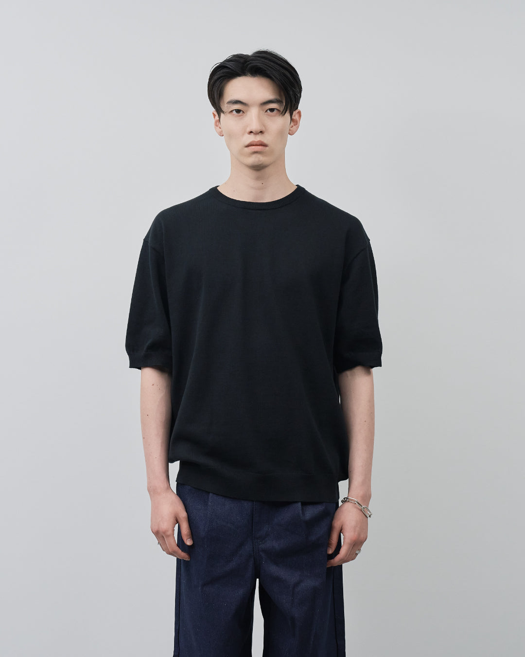 S/S Dry Knit Tee -black-