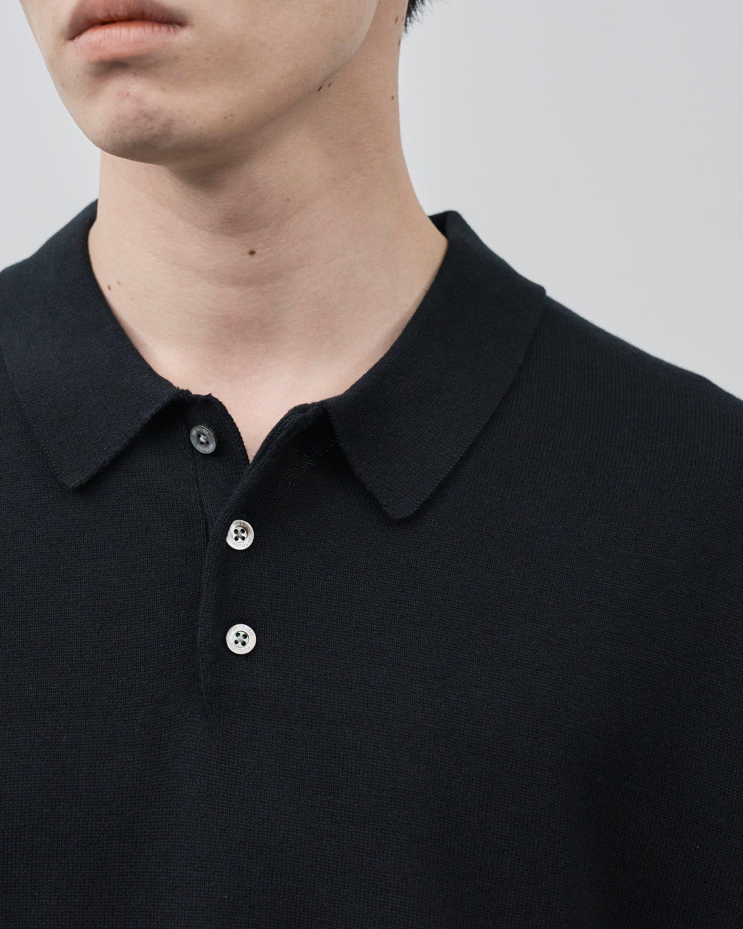 S/S Dry Knit Polo -black-