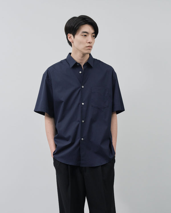 Relaxed Fit S/S Regular Collar Shirt -navy-