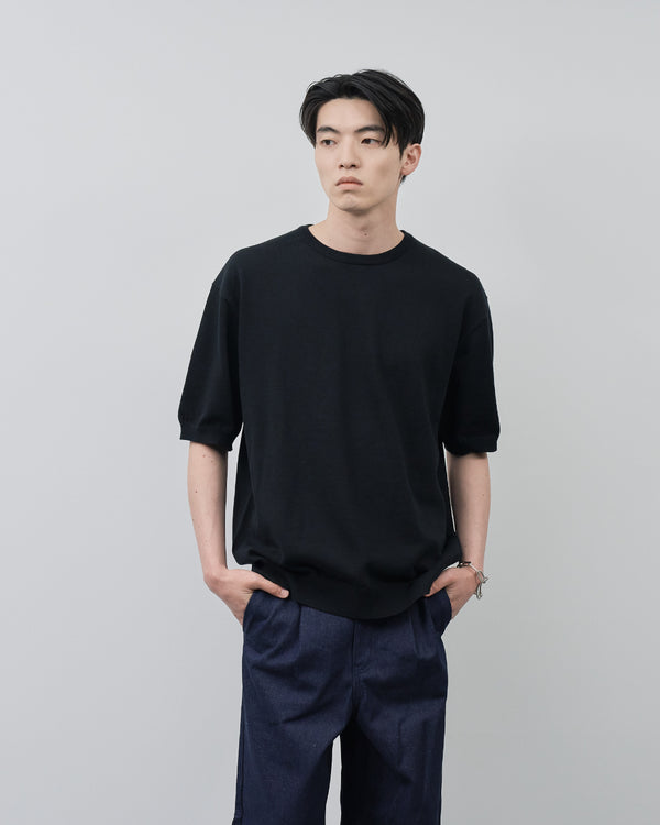 S/S Dry Knit Tee -black-