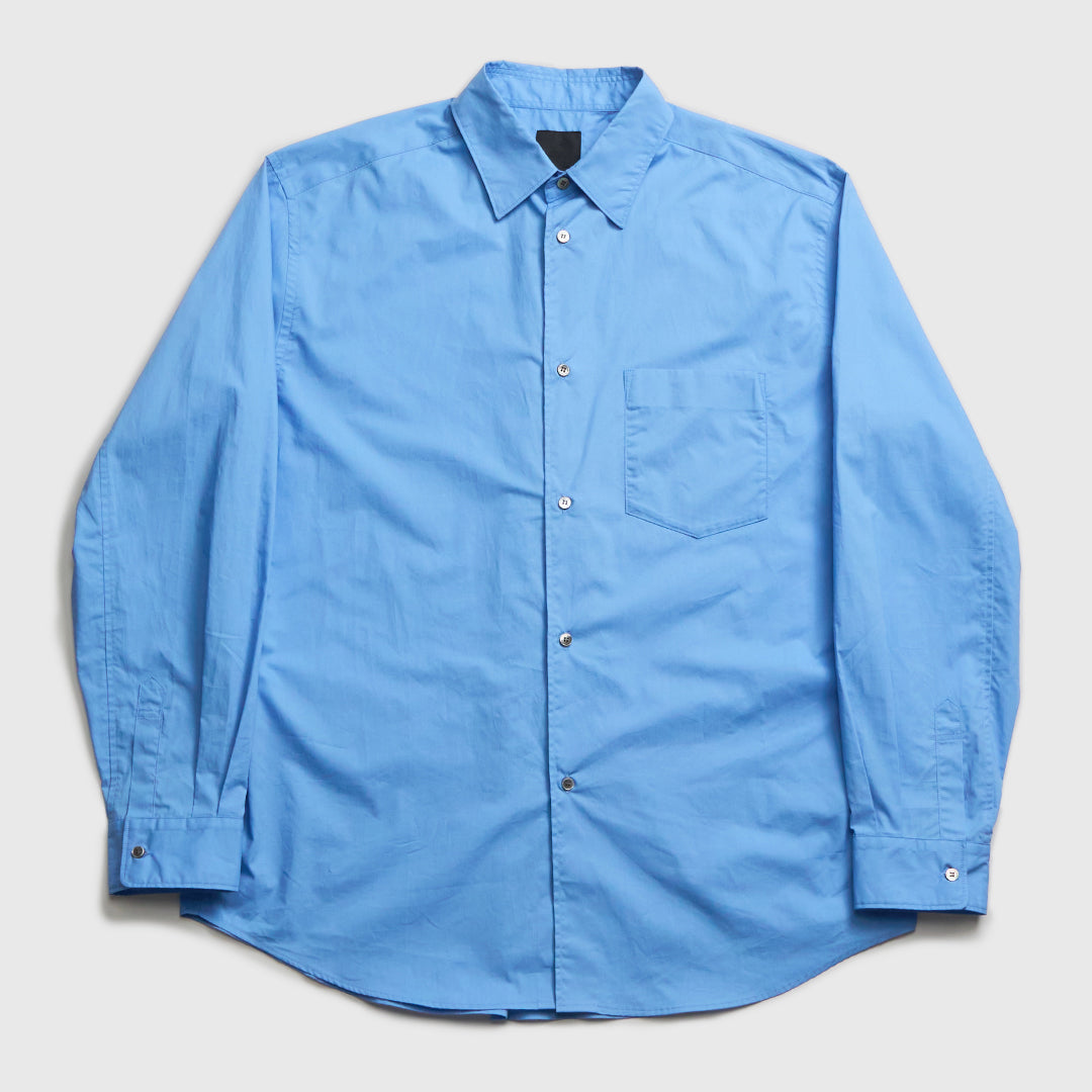 Relaxed Fit L/S Shirt -blue-