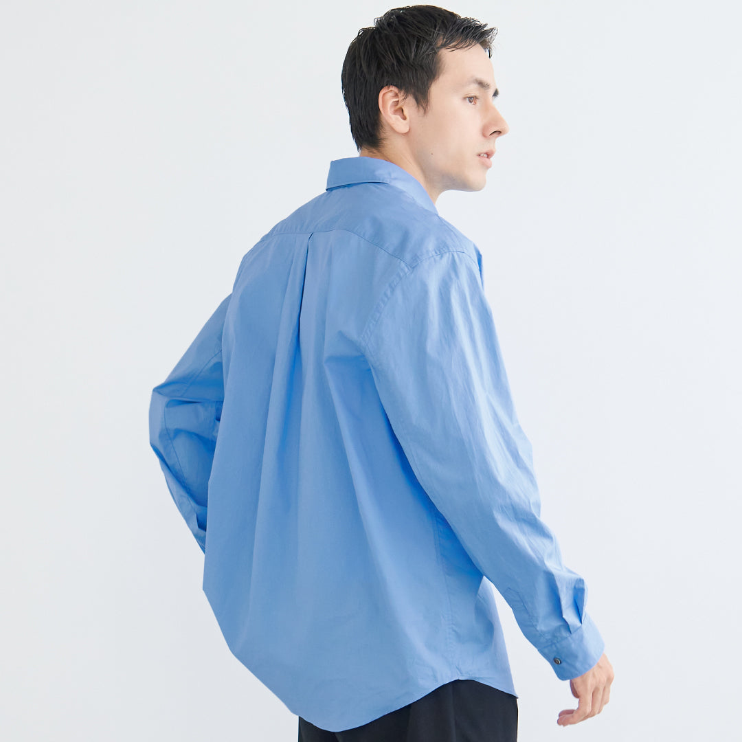 Relaxed Fit L/S Shirt -blue-
