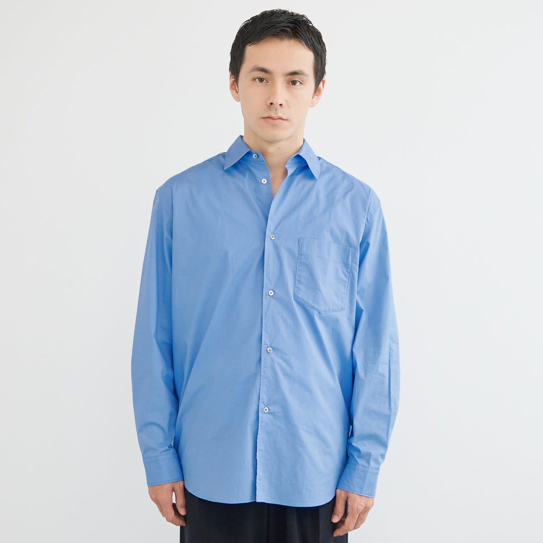Relaxed Fit L/S Shirt -blue-