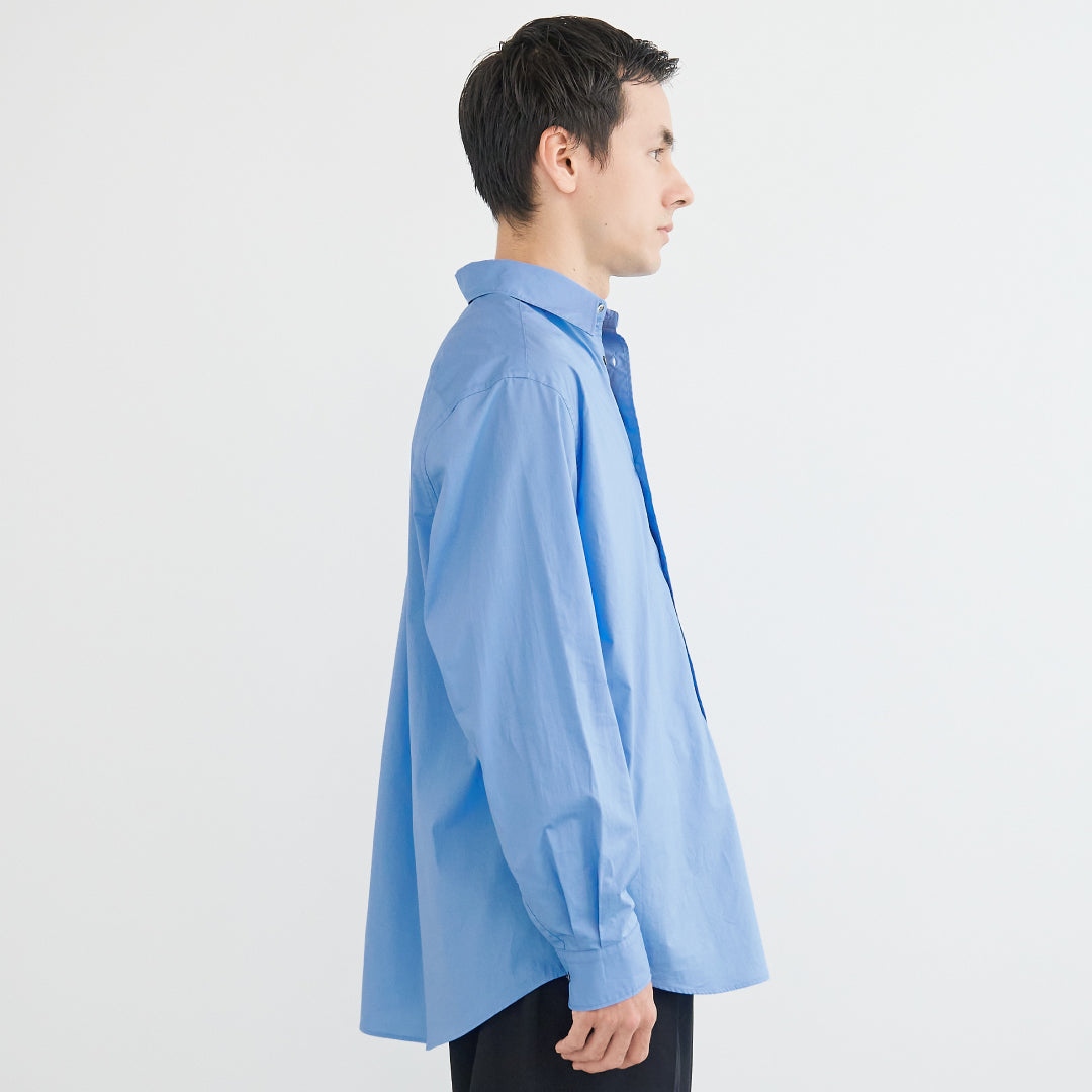 Relaxed Fit L/S Shirt -blue-