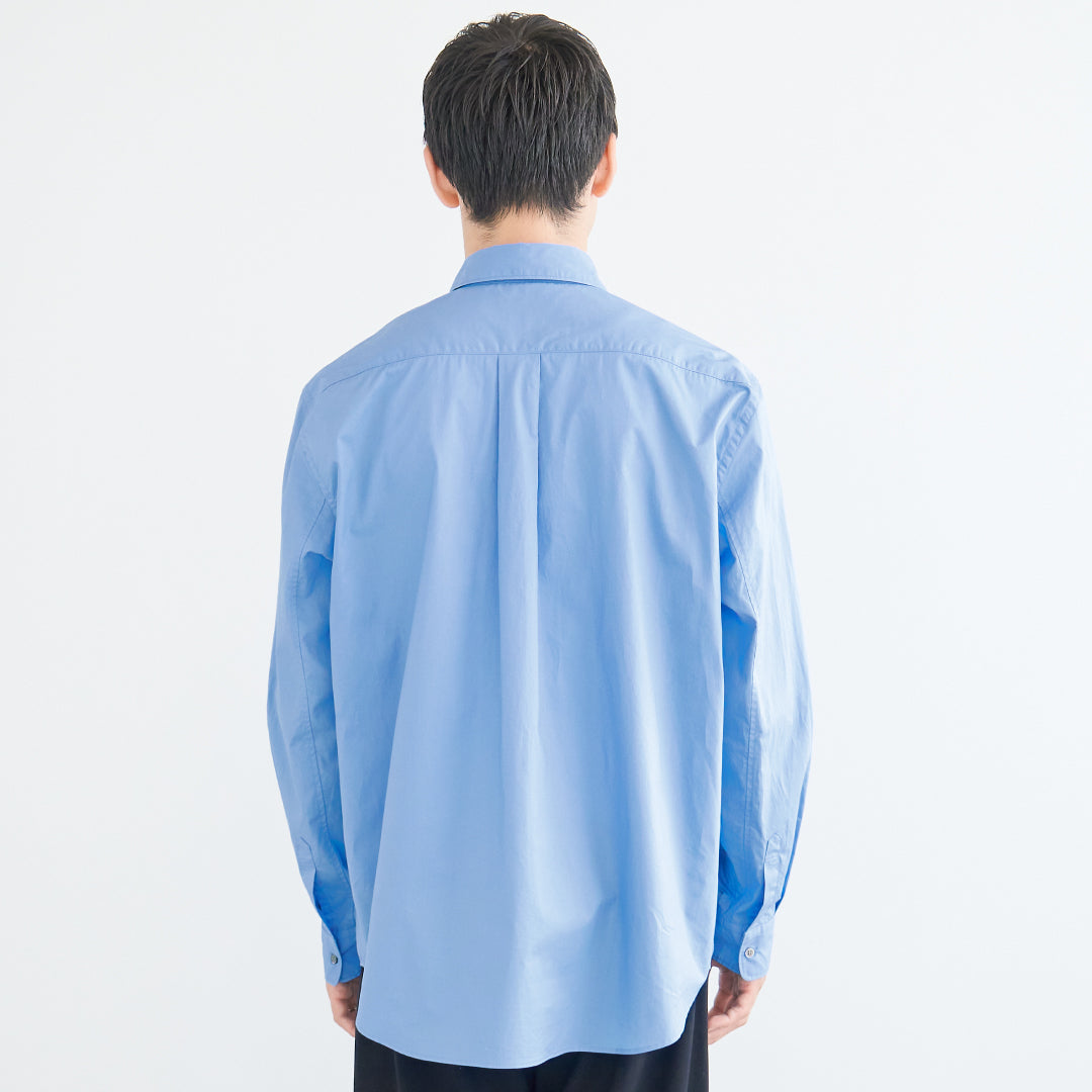 Relaxed Fit L/S Shirt -blue-
