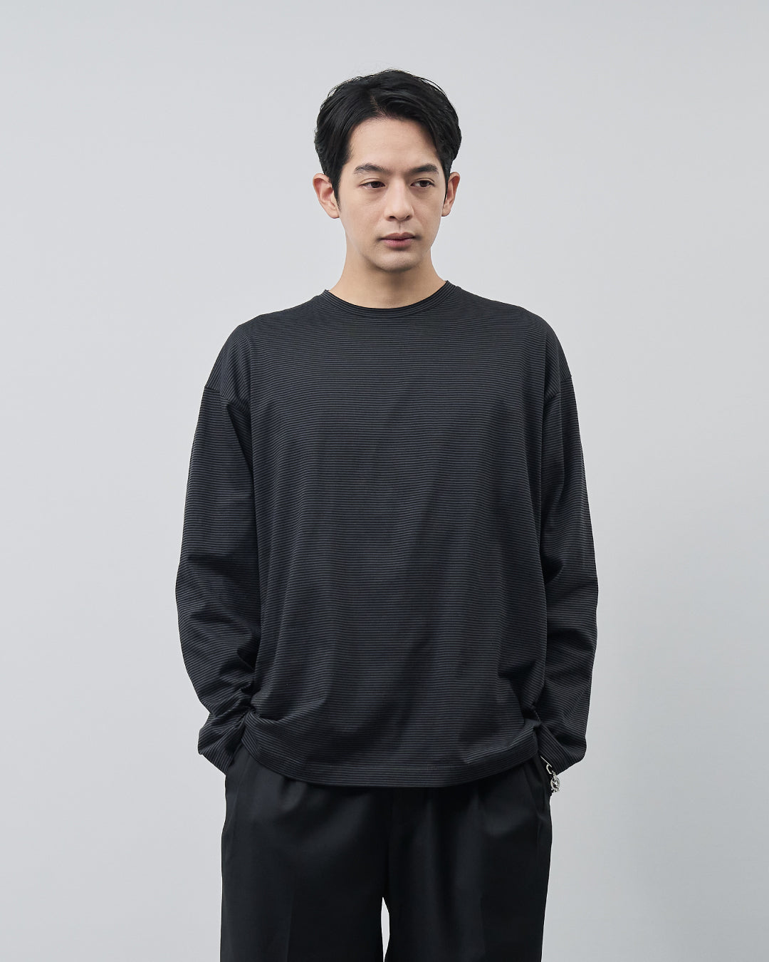 ARBINI Cotton L/S Tee -border-