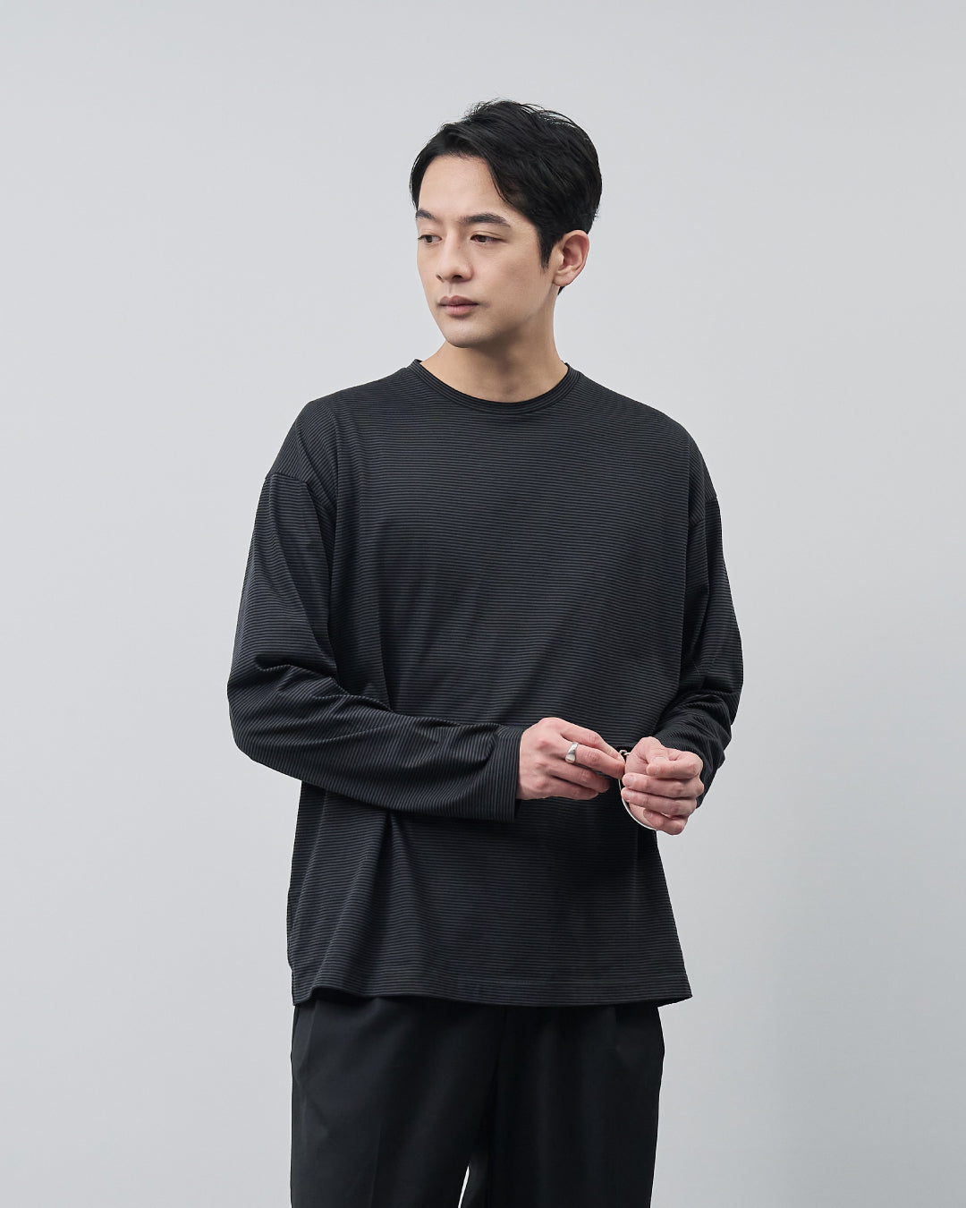 ARBINI Cotton L/S Tee -border-