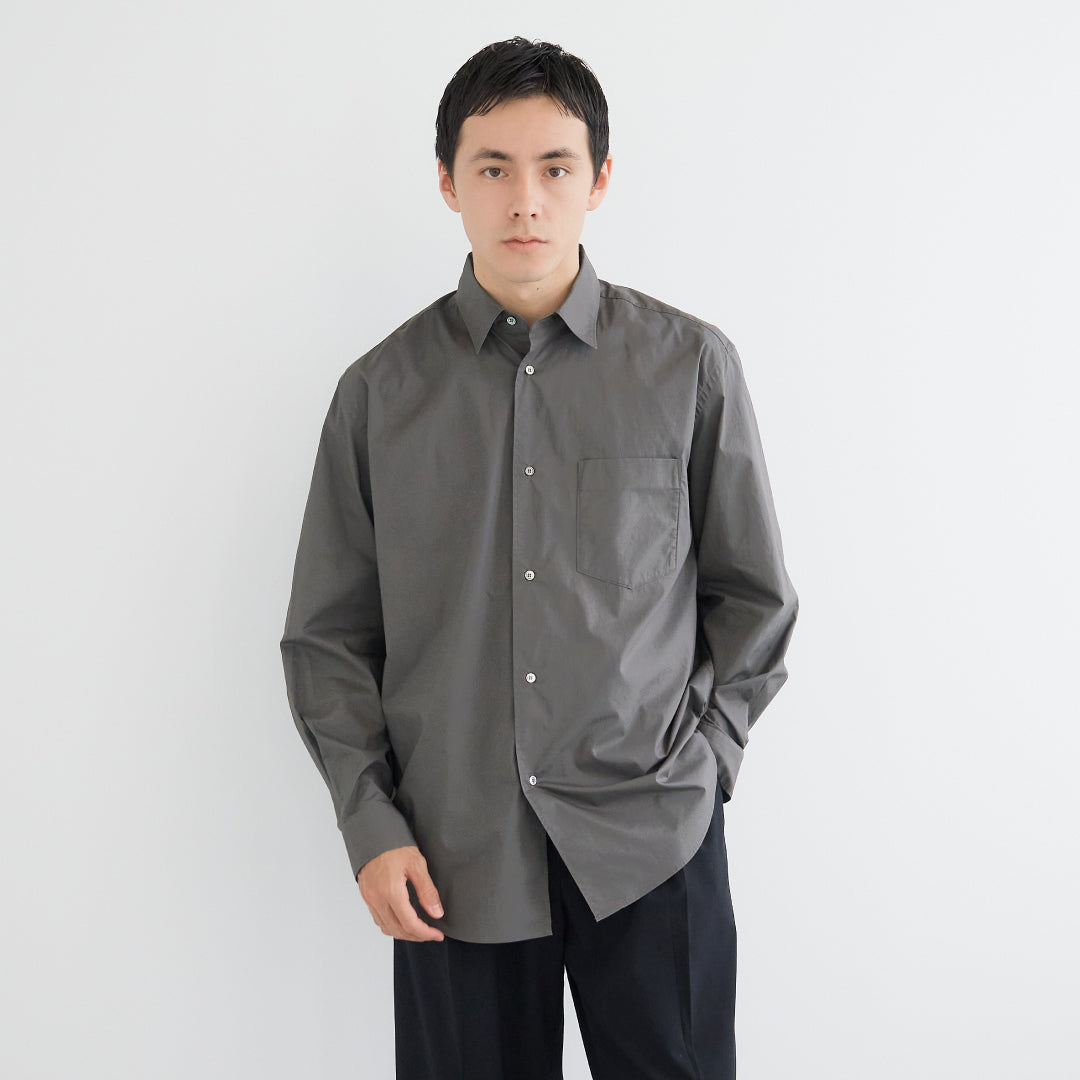 Relaxed Fit L/S Shirt -chacoal gray-