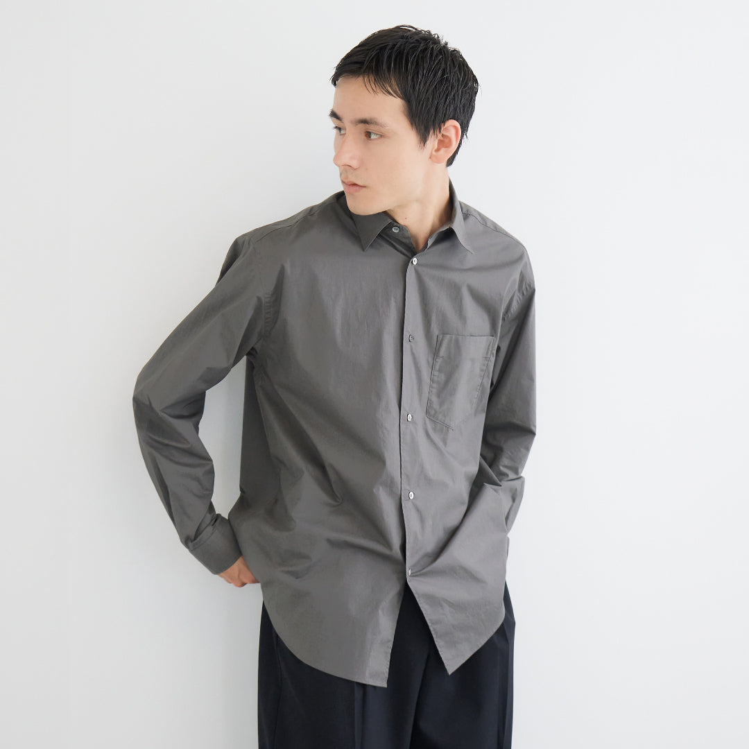 Relaxed Fit L/S Shirt -chacoal gray-